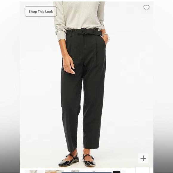 J.Crew Belted straight-leg trouser pant - Picture 1 of 4